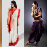 Four women wearing traditional Indian sarees in different regional styles, showcasing a variety of colors, designs, and draping styles.